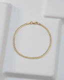 Pulsera Cubana IT 3 mm 19.5 Cms