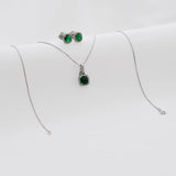 Conjunto Pave Circon Verde