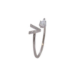 Anillo Letra V Crystal