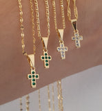 D Mini Cruz Con Circonias Cristal