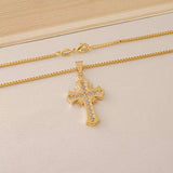 D Cruz Sagrada Circonias Cristal
