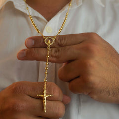 Rosario Hombre 65 cms 4 mm Cristal